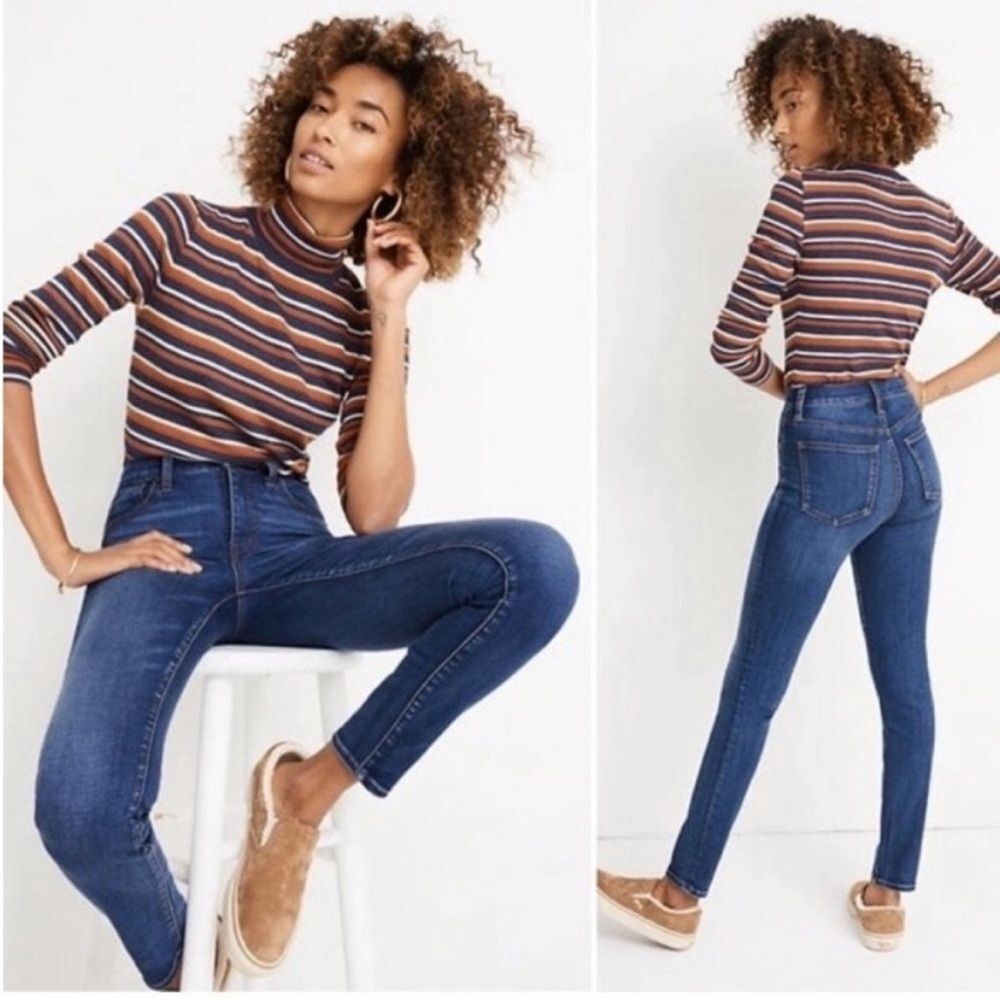 Madewell 10" High Rise Skinny Jeans in Tarren Medium Wash, Size 26